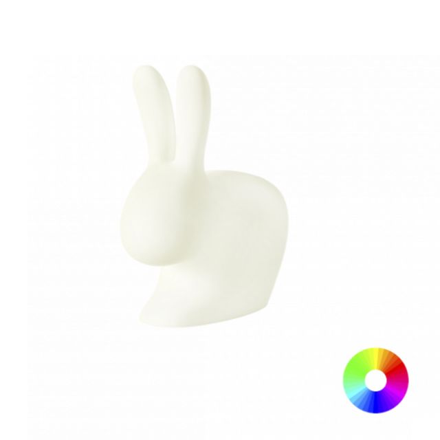 Qeeboo XS Rabbit Lampe rechargeable en polyéthylène LED 2W H 22,5cm