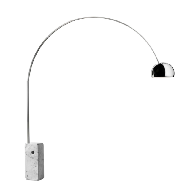 Flos Arco Support en acier inoxydable LED 28W H 240 cm 