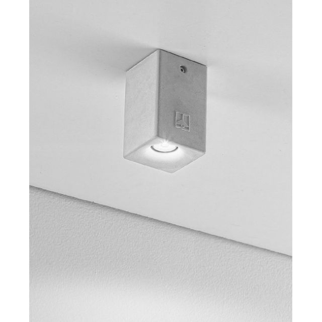 Aldo Bernardi Plafonnier d'extérieur Spotlight Square en plâtre Nadir LED L 7.5 cm