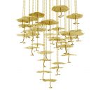 Catellani&Smith Gold Moon Chandelier Suspension LED 35W Ø 78 cm dimmable