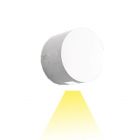 Artemide Outdoor Effetto Tondo Applique LED 1 Faisceau large 4W Ø16 cm IP65 Gris-Blanc pour extérieur et jardin