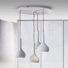 Oluce Verrière avec lampes à Suspension ronde Lys-434 Ø 60 cm