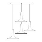 Oluce Verrière avec lampes à Suspension ronde Kin-479 Ø 60 cm  