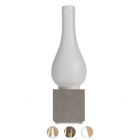 Karman lampe de table Amarcord 1 luce E27 H 38 cm base en ciment gris tourterelle gris