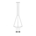 Vibia lampe à suspension Wireflow 0306 LED 27W L 70 cm dimmable