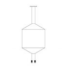 Vibia lampe à suspension Wireflow 0309 LED 18W L 100X100 cm dimmable