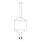 Vibia lampe à suspension Wireflow 0310 LED 18W L 80x80 cm dimmable