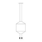 Vibia lampe à suspension Wireflow 0311 LED 18W L 64x64 cm dimmable