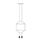 Vibia lampe à suspension Wireflow 0312 LED 18W L 50x50 cm dimmable