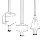 Vibia lampe à suspension Wireflow 0313 LED 18W L 30x30 cm dimmable