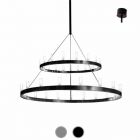 Fontana Arte Lustre Chandelier Double 14+8 lumières E14 Ø 90 cm