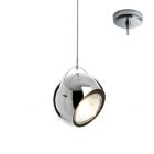 Fabbian Suspension Beluga Steel 1 Lumière E27 H 25 / 115 cm