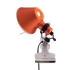 Artemide Tolomeo Micro Pinza Clamp Lamp 1 Lumiére 46W H 20 cm Halo Orange