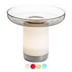 Artemide Bontà Lampe de table rechargeable en technopolymère avec plaque LED 2,4W H 21,4 cm