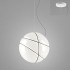 Fabbian Lampe à suspension Armilla F50 A01 1 Luce E27 Ø 36 cm dimmable