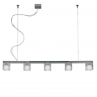 Fabbian Suspension Cubetto 5 lumières G9 L 105cm