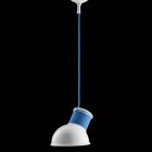 Aldo Bernardi Lampe à suspension avec câble bleu clair Lustri E27 L 21 cm 