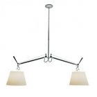 Artemide Tolomeo Basculante Lampe à suspension L130 2 Ampoules Parchemin