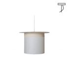 Karman Lampe à suspension en lin blanc Wow E27 Ø 60 cm